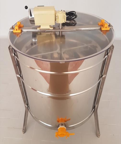 Elektrische Radialschleuder Edelstahl mit Getriebemotor für 9 Honigraumrähmchen